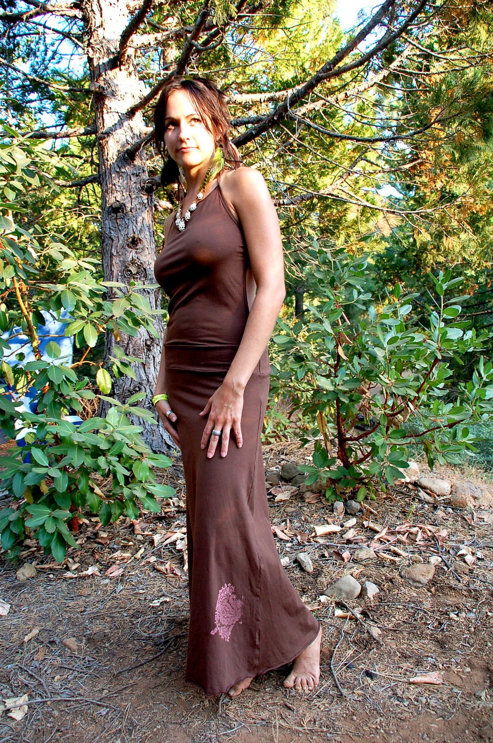 Tamesis The River Goddess Dress With Open Back, Bohemian Princess, gypsy, feminine, natural, romantic