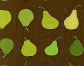 Fabric by the yard Robert Kaufman Metro Market Pears in Brown 1 yard