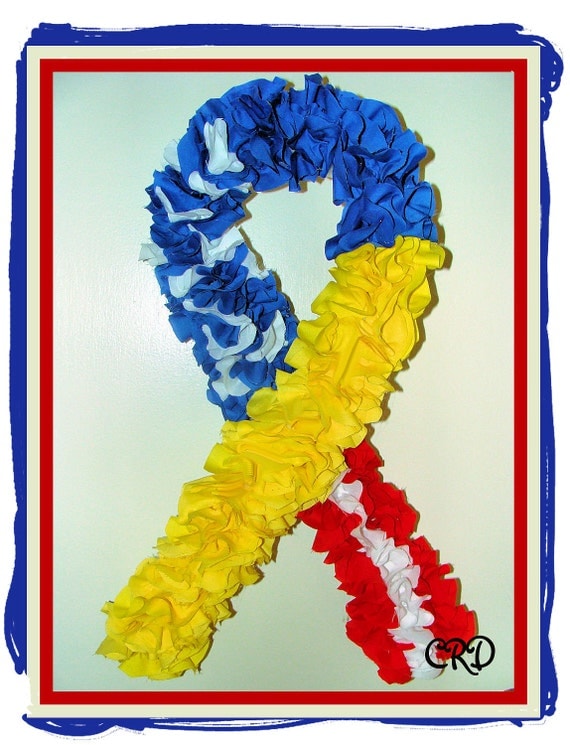 Soldier Awareness Ribbon Patriotic Wreath