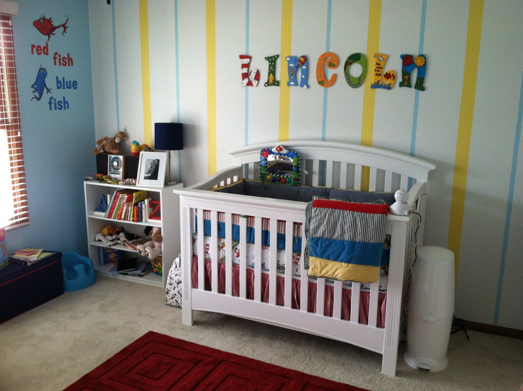 Dr. Seuss Inspired Hand Painted Letters