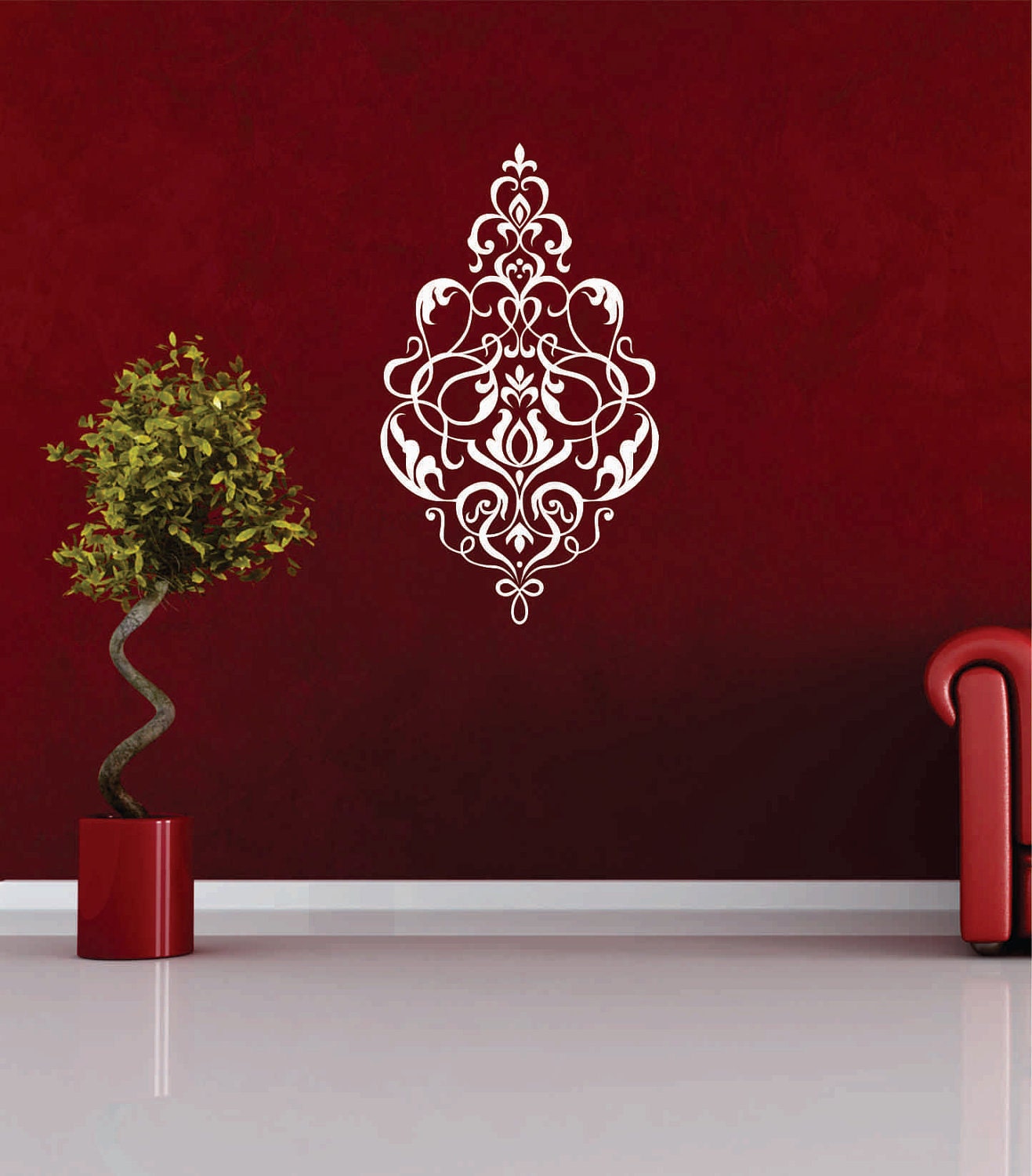 Medium Damask Wall Decals FREE SHIPPING