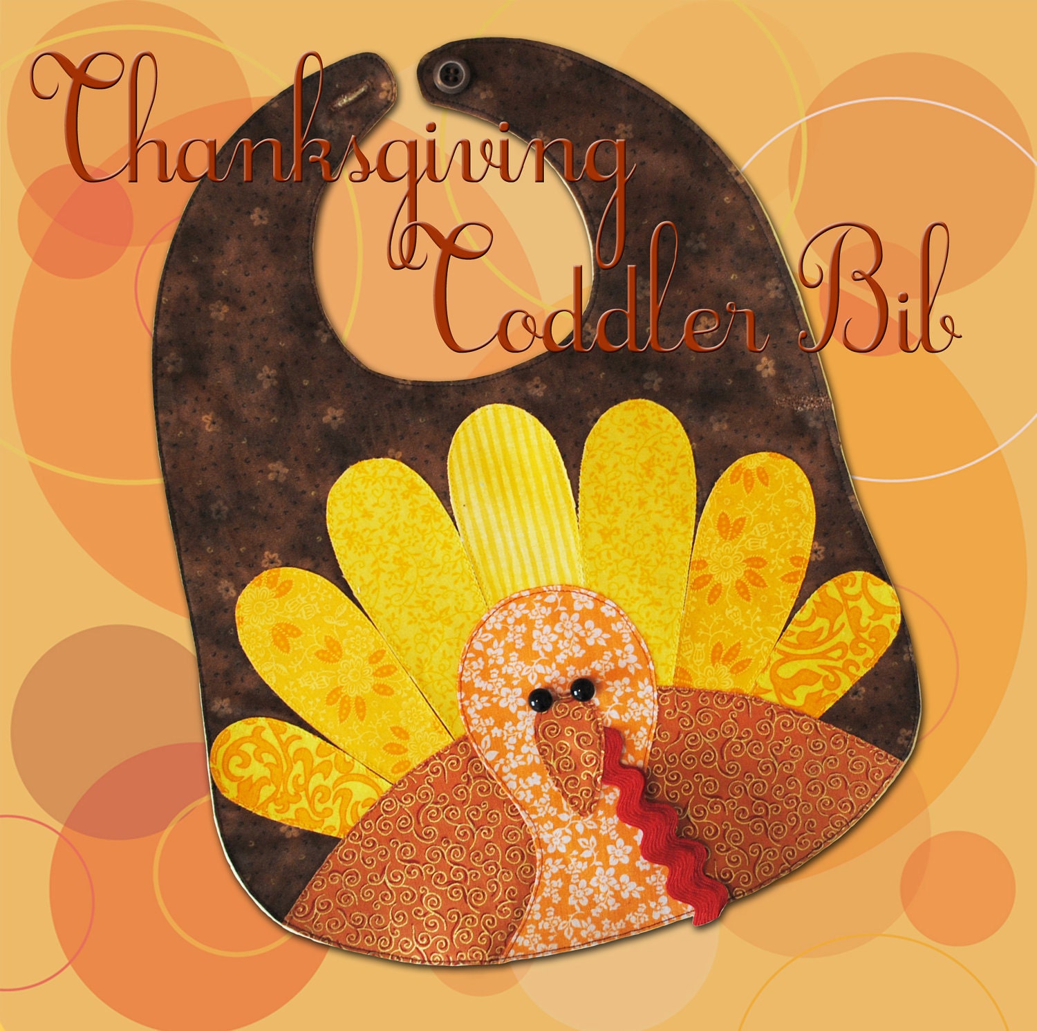 TURKEY Toddler Bib - Downloadable PDF Pattern