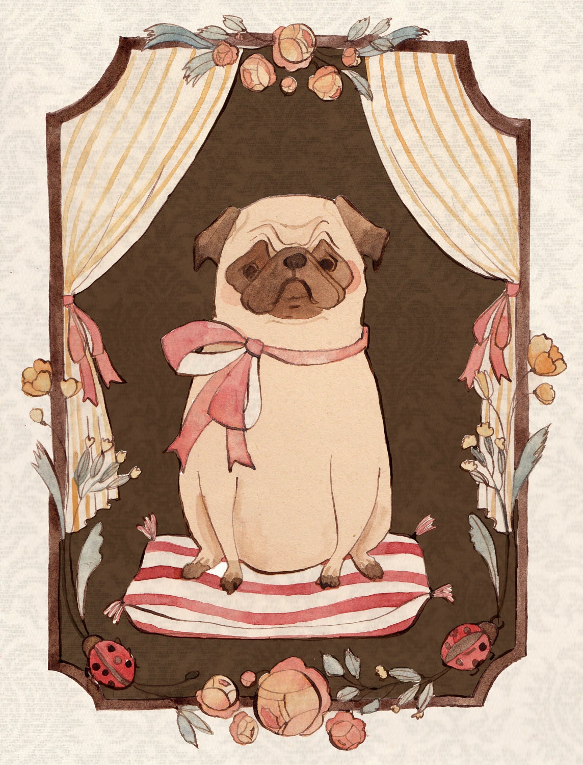 Pug Puppy 8.5x11