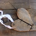 Rustic Reclaimed Wood Heart decor w/ barbed wire effect