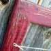 Rustic Barn Red Christmas Card Holder Decor Picture Memo Board Photo Display Message Center Reclaimed Wood & Chicken Wire
