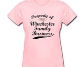 Supernatural Winchester Family Business T-shirt Women's S, M, L, XL, XXL