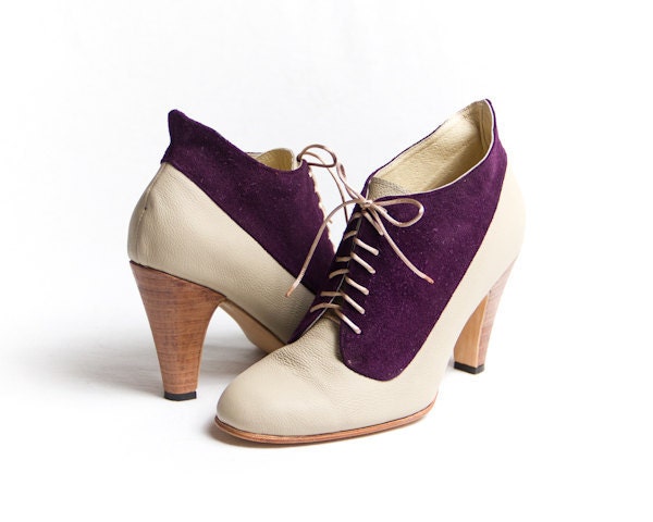 1920's vintage inspired two tones high heels FREE WORLDWIDE SHIPPING