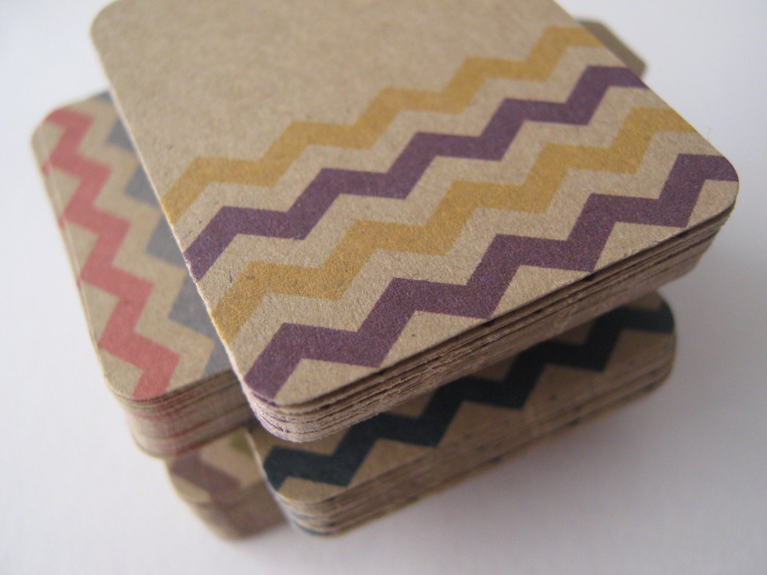 Kraft Brown Chevron Tags Spring 2012 Pantone Colors - Set of 200 Il_570xn