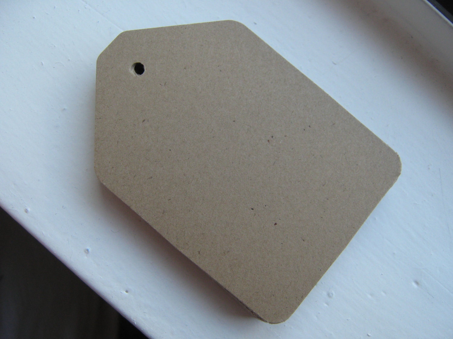 Kraft Brown Die Cut Tag Labels for Gifts, Prices or Paper Crafts - Set of 150 - Shipping Il_570xn
