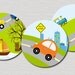Printable Birthday Cupcake Toppers Favor Tags Labels and much more - Transportation Theme - Custom DIY jpeg pdf