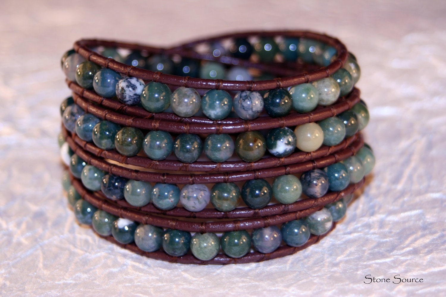 Wrap Bracelets - Moss Agate - Chan Luu Style