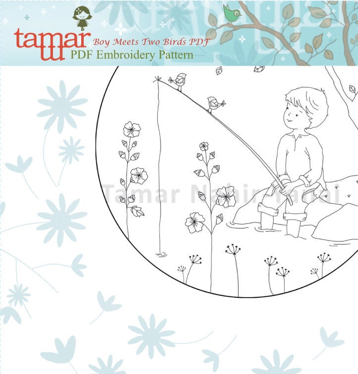 Embroidery patterns baby boy - Boy Meets Two Birds