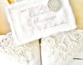 a silver sixpence in her shoe . FLORAL . vintage sixpence coin piece with handmade cotton pouch . for the nostalgic bride