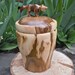 Mountain Maple Fox Keepsake Jar, Wood Carved, Wood Turned Pet Urn