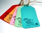 Gift Tags, Lamb Unwound, Rainbow Set of 5, for Knit, Crochet, Yarn Gifts