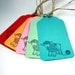 Gift Tags, Lamb Unwound, Rainbow Set of 5, for Knit, Crochet, Yarn Gifts