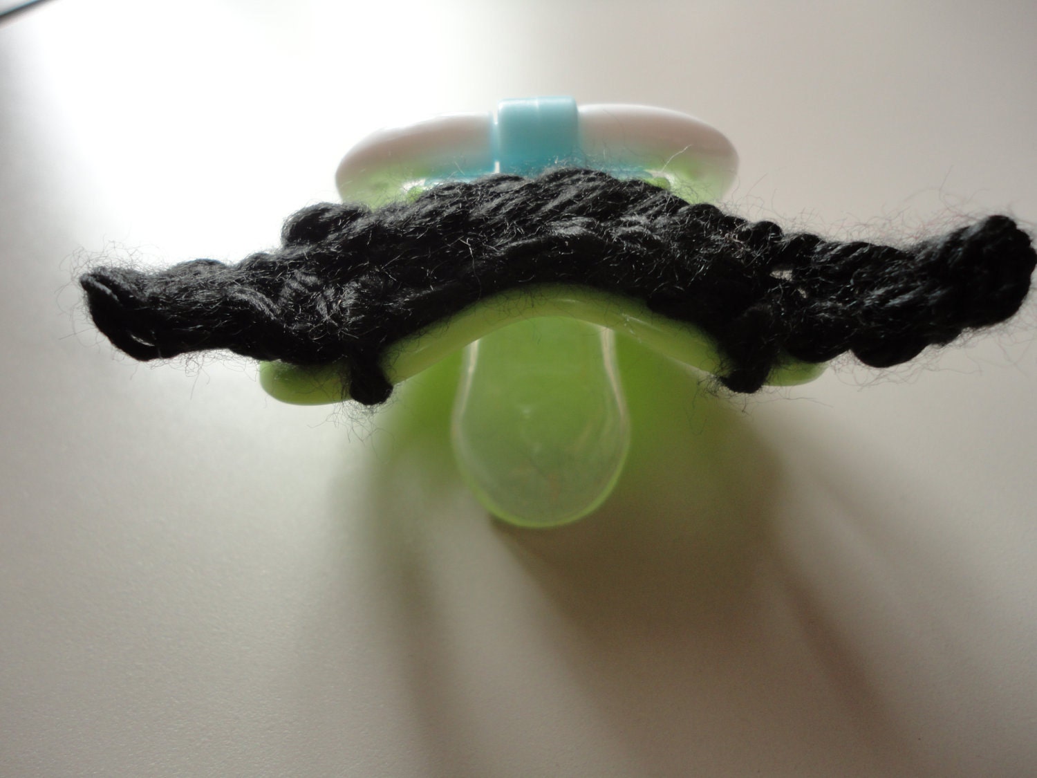 Crocheted mustache pacifier The Classic