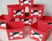 Candy Cups, Nut Cups, Dessert Cups, Shower Favors, Wedding Favors, Birthday Favors, Pirate Theme, Jolly Roger, Pirate Birthday, 12 Pcs