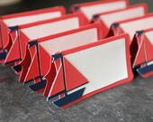 Sailboat Place Cards, Sailboat Food Labels, Sailboat Party Supplies, Nautical, 12 Pcs Il_170x135