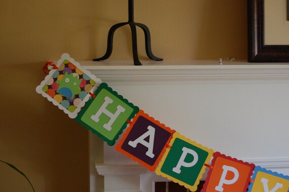 Monster Happy Birthday Banner, Monster Birthday, Monster Party, Monster Banner Il_570xn