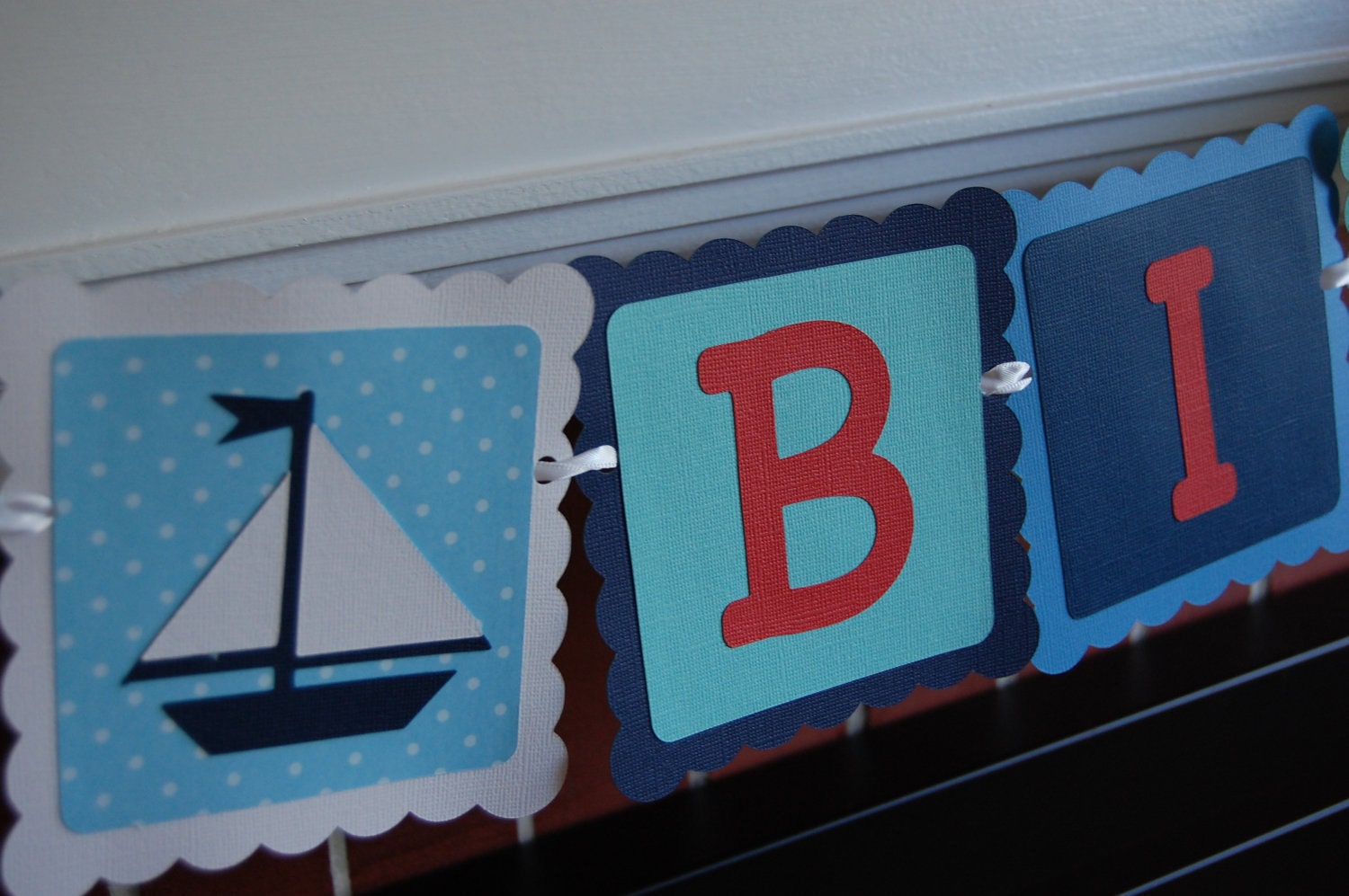 Sailboat Happy Banner, Happy Birthday Banner, Nautical Birthday Banner, Sailboat Birthday Il_570xn