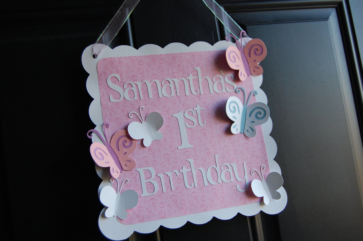 Butterfly Door Sign, Welcome Sign, Butterfly Birthday Party, Butterfly Party Decorations, Welcome Sign Il_570xn