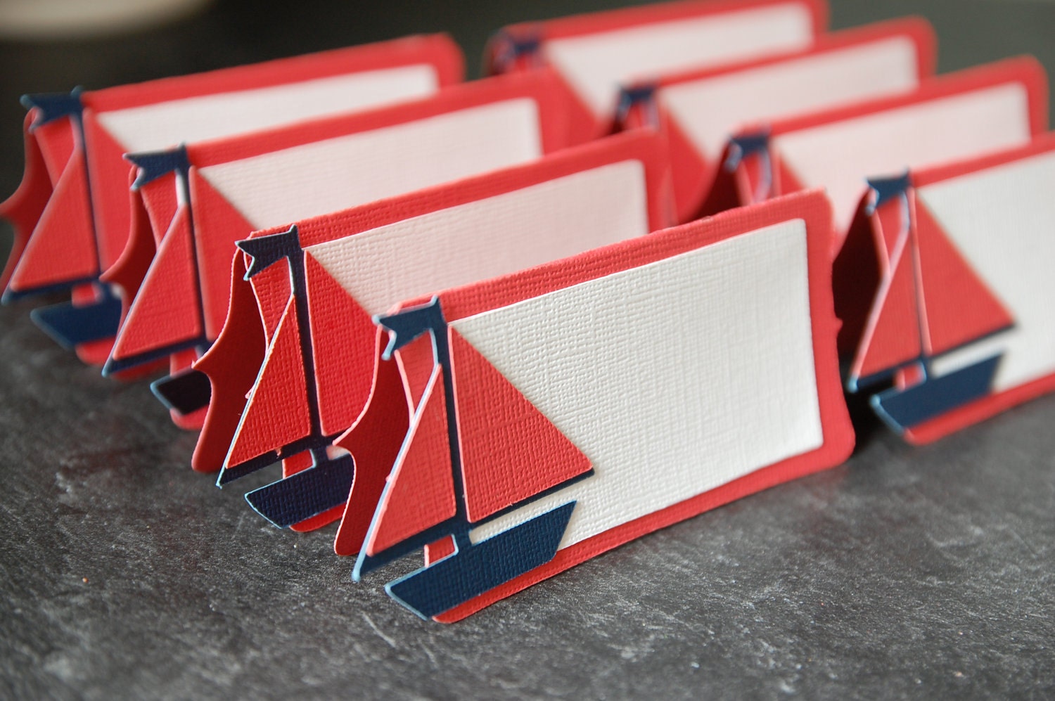 Sailboat Place Cards, Sailboat Food Labels, Sailboat Party Supplies, Nautical, 12 Pcs Il_570xn