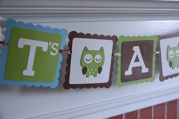 Owl It's A Boy Banner, Owl Baby Shower Banner, Owl Theme, Owl Banner Il_570xn