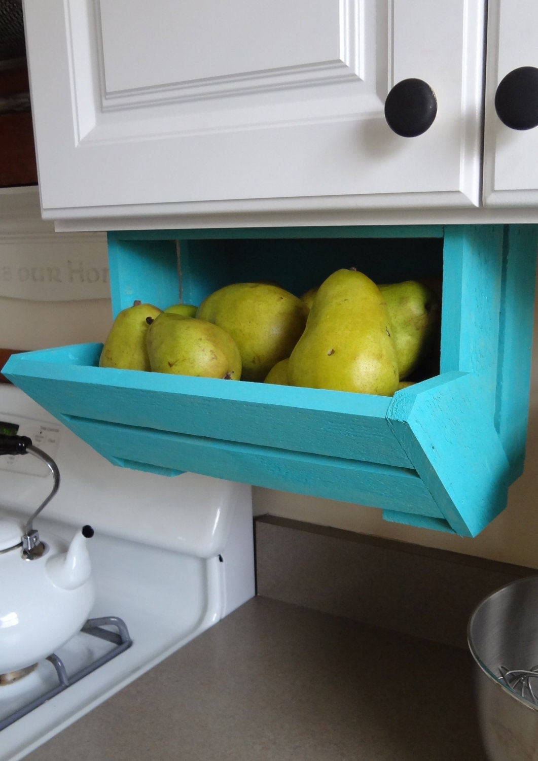 The ORIGINAL caBINet cabNEAT CUSTOMIZED Tiffany Blue Fruit Bin Crate Basket Utility Room Closet Pantry Baby Office Room Storage Organizer