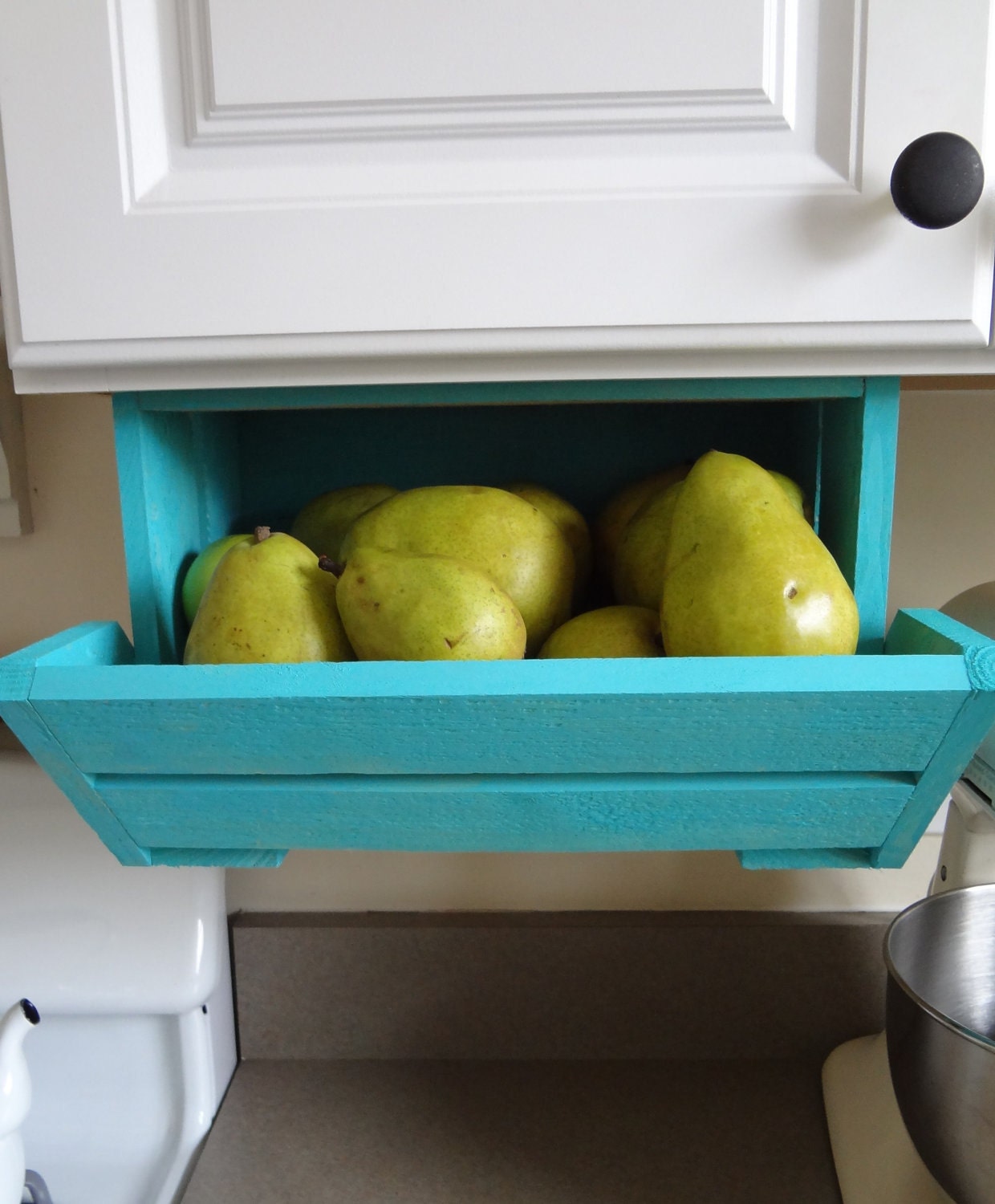 The ORIGINAL caBINet cabNEAT CUSTOMIZED Tiffany Blue Fruit Bin Crate Basket Utility Room Closet Pantry Baby Office Room Storage Organizer