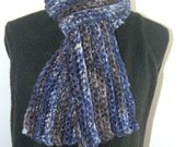 Crochet Chunky Scarf--Winter Night
