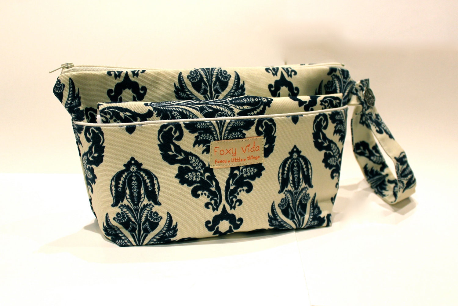 FREE SHIPPING Diaper Clutch SET With Dry Pocket and Changing in Navy Avery