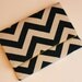 Small Clutch Birch Cloth in Navy Chevron Zig Zag