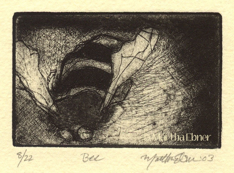 bee etching