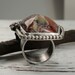 Silver Ring with Faceted Mexican Crazy Lace Cabochon