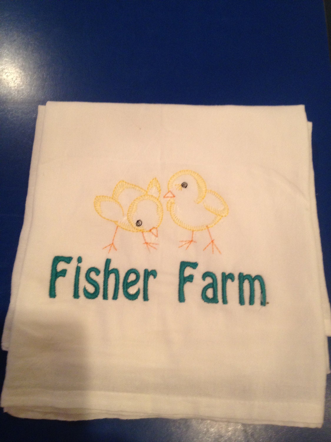 Custom personalized chicken  Dish Towel 30" X 41"