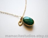 Mothers Day Sale Emerald Necklace - May Birthstone Personalized Necklace