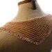 Vintage 1920s Beaded Cowl Collar From Dress Pale Peach Crepe