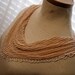 Vintage 1920s Beaded Cowl Collar From Dress Pale Peach Crepe
