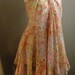 Halter Top Dress Tunic Flowing Shabby Flowers Handmade Peasant Chic RePurposed Skirt Size Small Medium