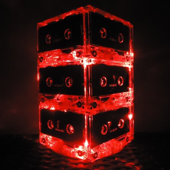 Red Cassette Tape Wedding Table Lighted Centerpiece Il_570xn