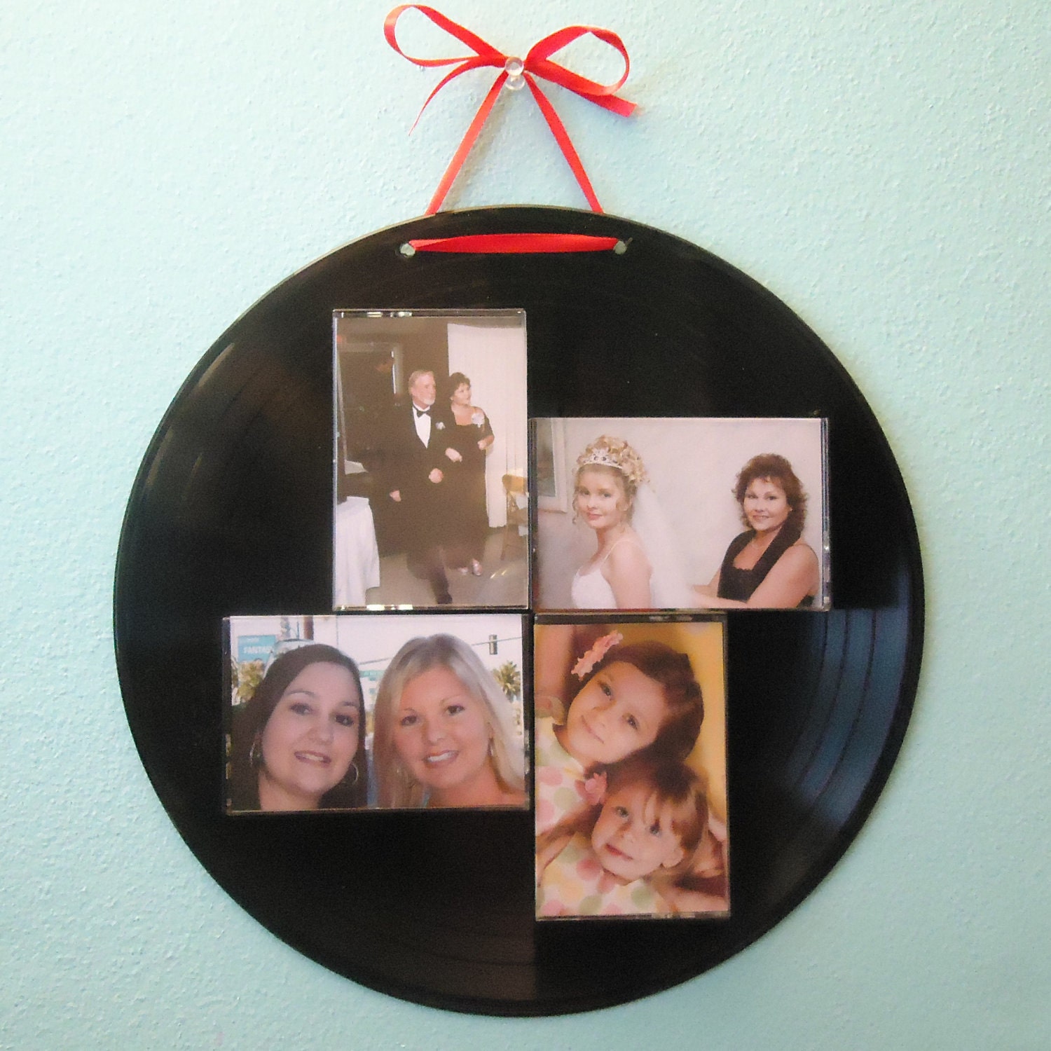 Vinyl Record and Cassette Tape Case Hanging Picture Frame Repurposed Il_570xn