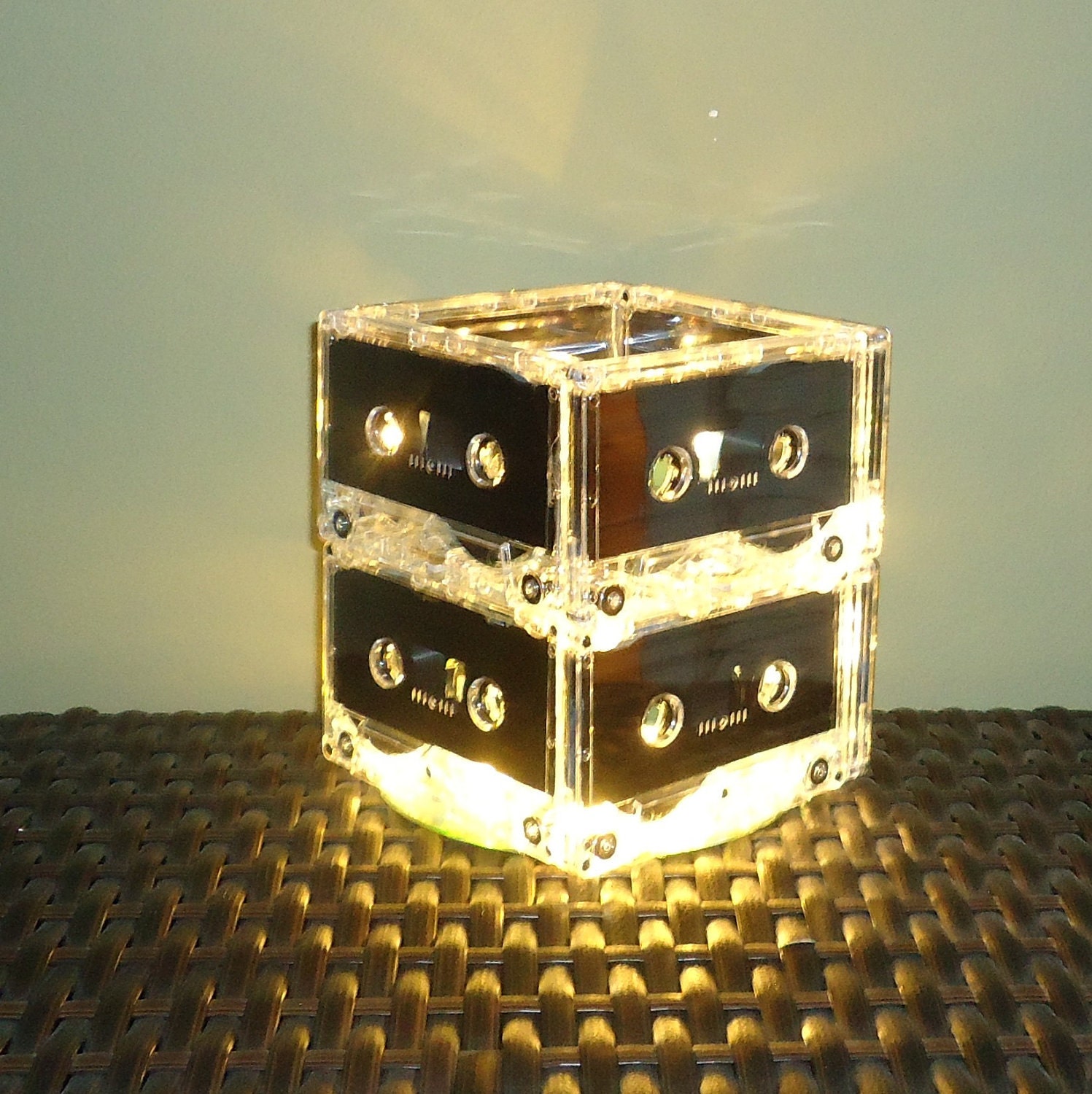 Music Lover Gift Mixtape Cassette Tape Night Light Lamp Mood Light retro light 80s party standard U.S. 110V plug