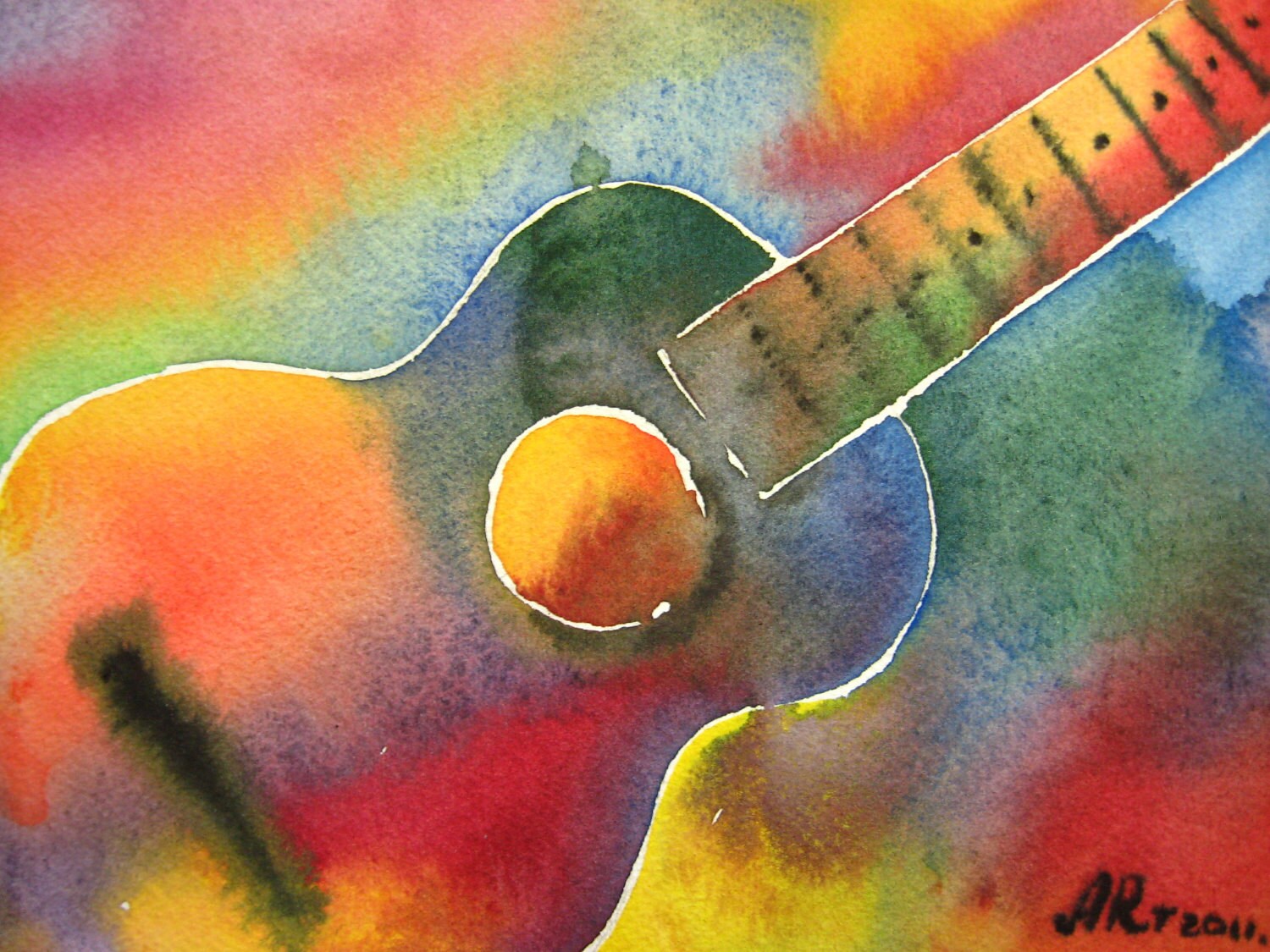 Guitar Abstract Painting