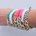 Cobra bfrend bracelet- Pink Silver chain friendship bracelet