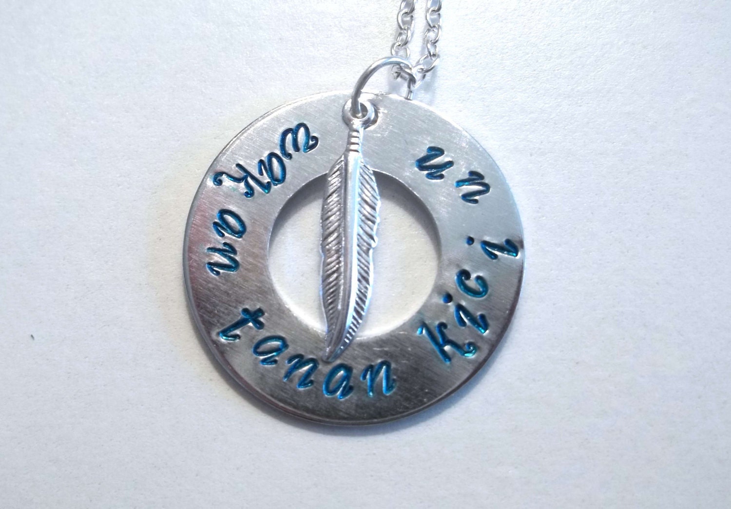 Hand Stamped Jewelry Native American Inspired Necklace -"May the Great Spirit Bless You": Mothers Day Sale Coupon Code FREESHIPPING1