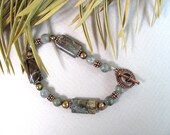 Snakeskin Jasper with Labradorite bracelet 294