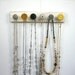 Necklace Holder with Gray and Yellow Knobs
