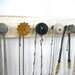 Necklace Holder with Gray and Yellow Knobs