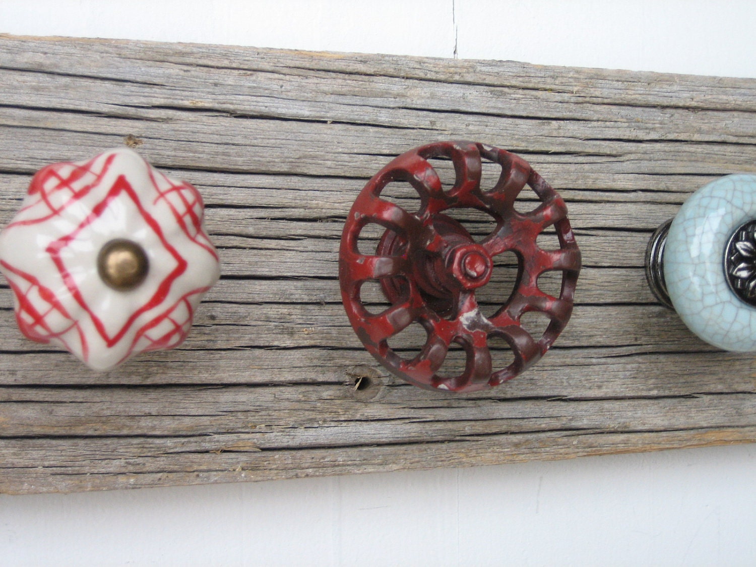 Necklace Holder with Red Valve Handle